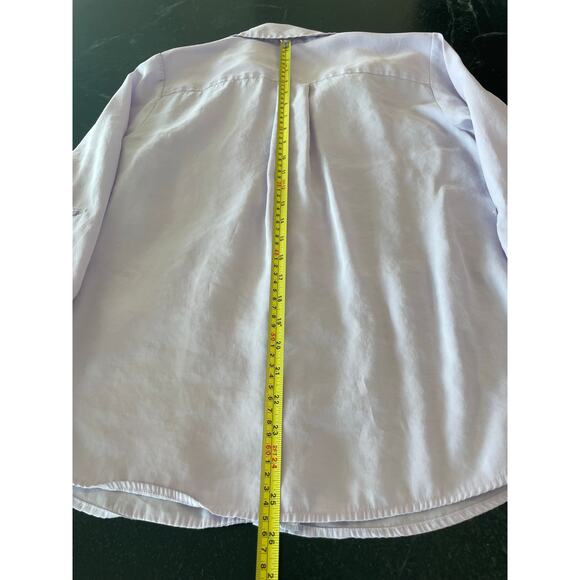 CHICO's Lavender button up roll tab sleeves Chico's 1, med/8 - Picture 10 of 12